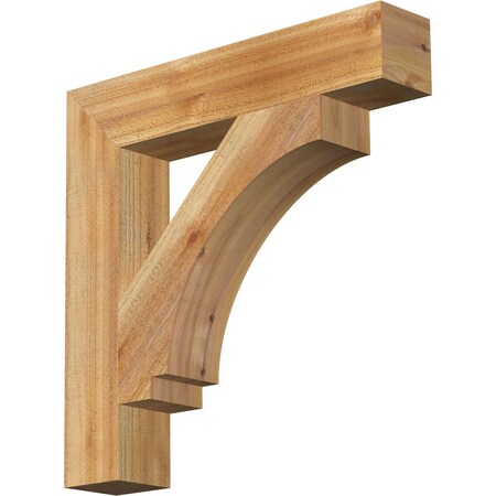 Imperial Block Rough Sawn Bracket, Western Red Cedar, 4"W x 22"D x 22"H